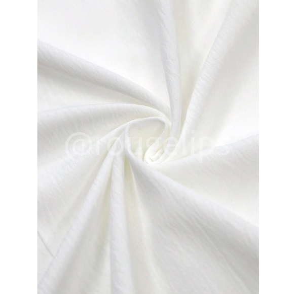 White Longline Beach Coverup Button Up Shirt Dress Maxi - Picture 6 of 8